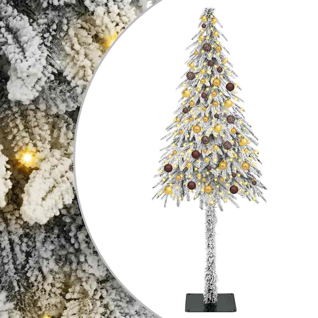 Χριστουγεννιάτικο Δέντρο με 300 LED Λευκό 210 cm ΠΕ και Ατσάλι - Pakobazaar