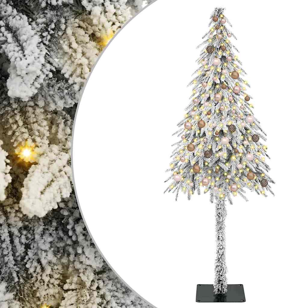 Χριστουγεννιάτικο Δέντρο με 300 LED Λευκό 210 cm ΠΕ και Ατσάλι - Pakobazaar