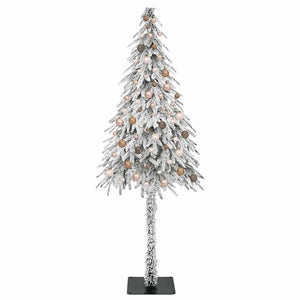Χριστουγεννιάτικο Δέντρο με 300 LED Λευκό 210 cm ΠΕ και Ατσάλι - Pakobazaar