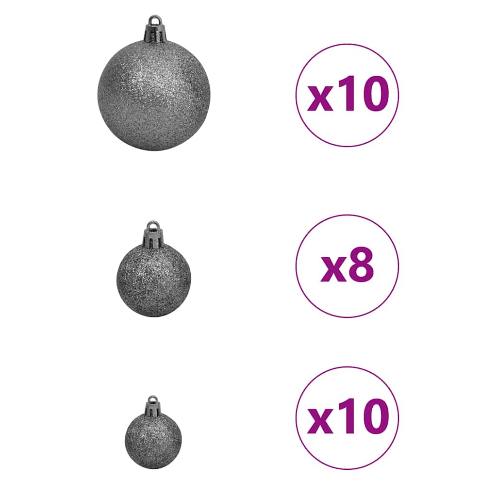 Χριστουγεννιάτικο Δέντρο με 300 LED Λευκό 210 cm ΠΕ και Ατσάλι - Pakobazaar