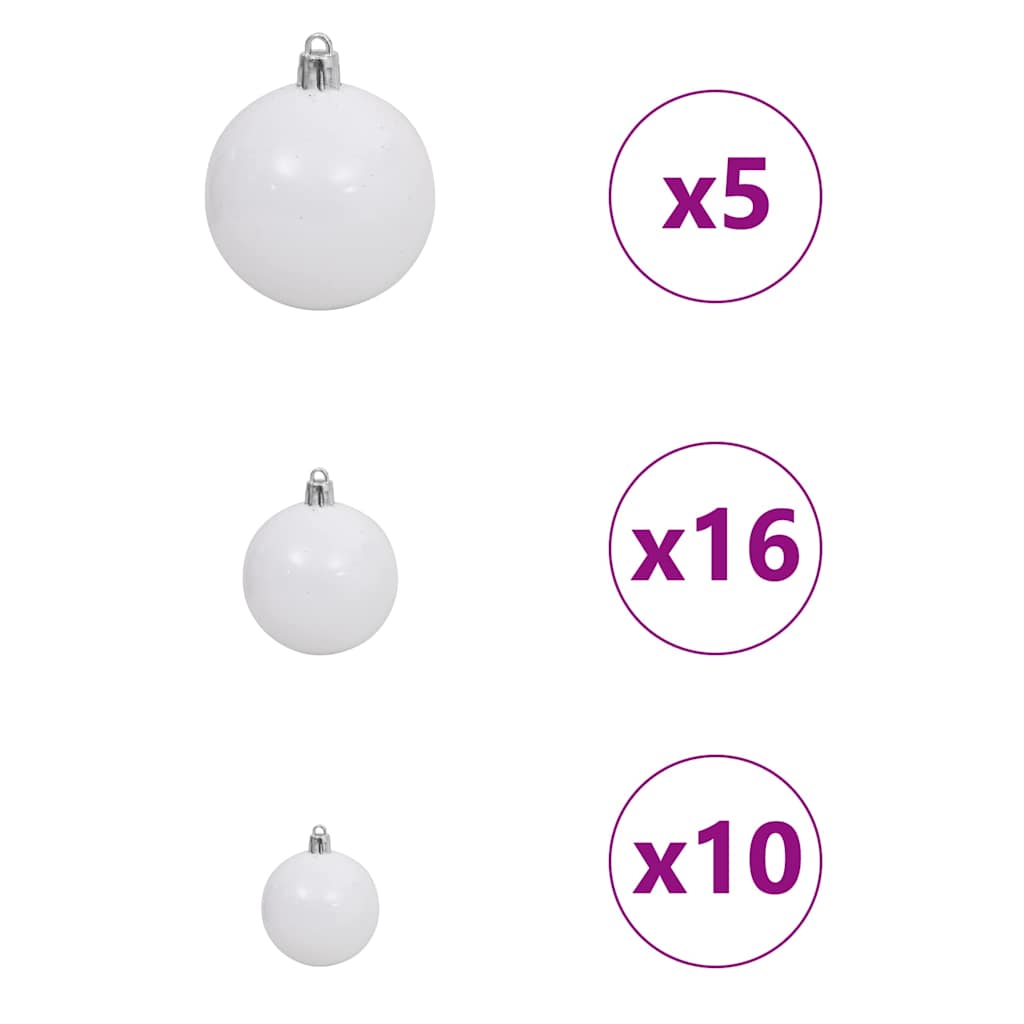 Χριστουγεννιάτικο Δέντρο με 300 LED Λευκό 210 cm ΠΕ και Ατσάλι - Pakobazaar