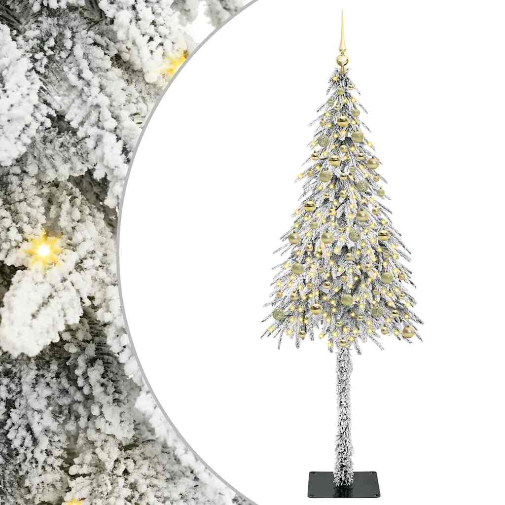 Χριστουγεννιάτικο Δέντρο με 300 LED Λευκό 210 cm ΠΕ και Ατσάλι - Pakobazaar