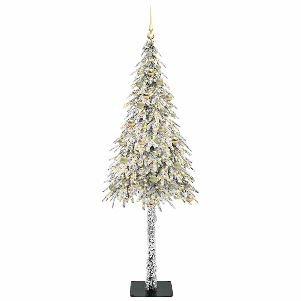 Χριστουγεννιάτικο Δέντρο με 300 LED Λευκό 210 cm ΠΕ και Ατσάλι - Pakobazaar