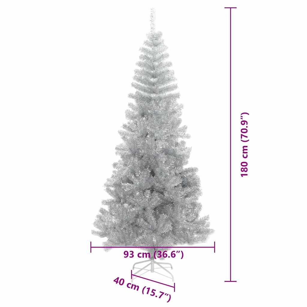Χριστουγεννιάτικο Δέντρο Ασημί 180 cm PET