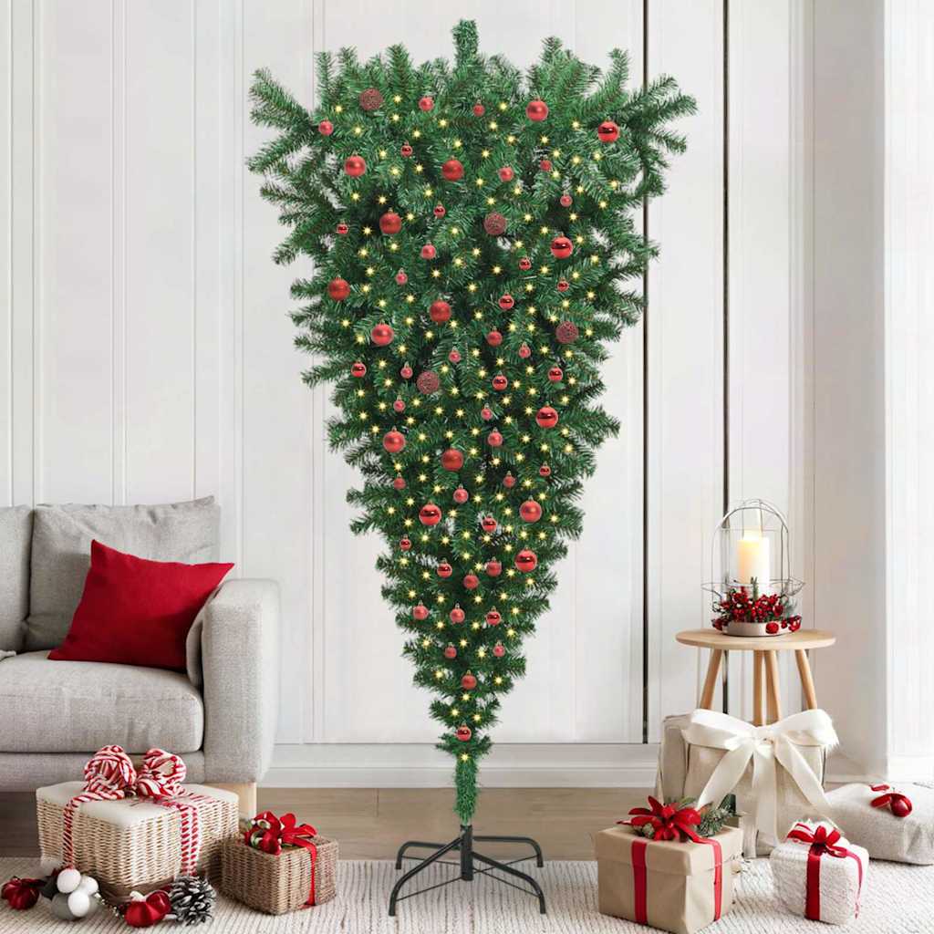 Δέντρο Χριστουγέννων Ανα upside-down με Σετ Μπαλών 210 cm PVC - Pakobazaar