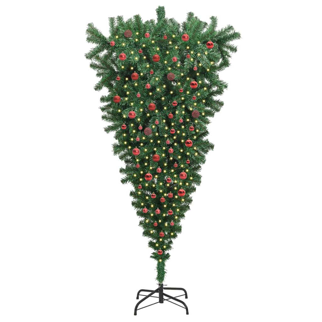 Δέντρο Χριστουγέννων Ανα upside-down με Σετ Μπαλών 210 cm PVC - Pakobazaar