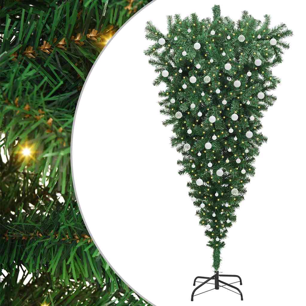 Αναποδο Christmas Tree με μπάλα και προεγκατεστημένο φωτισμό - Pakobazaar