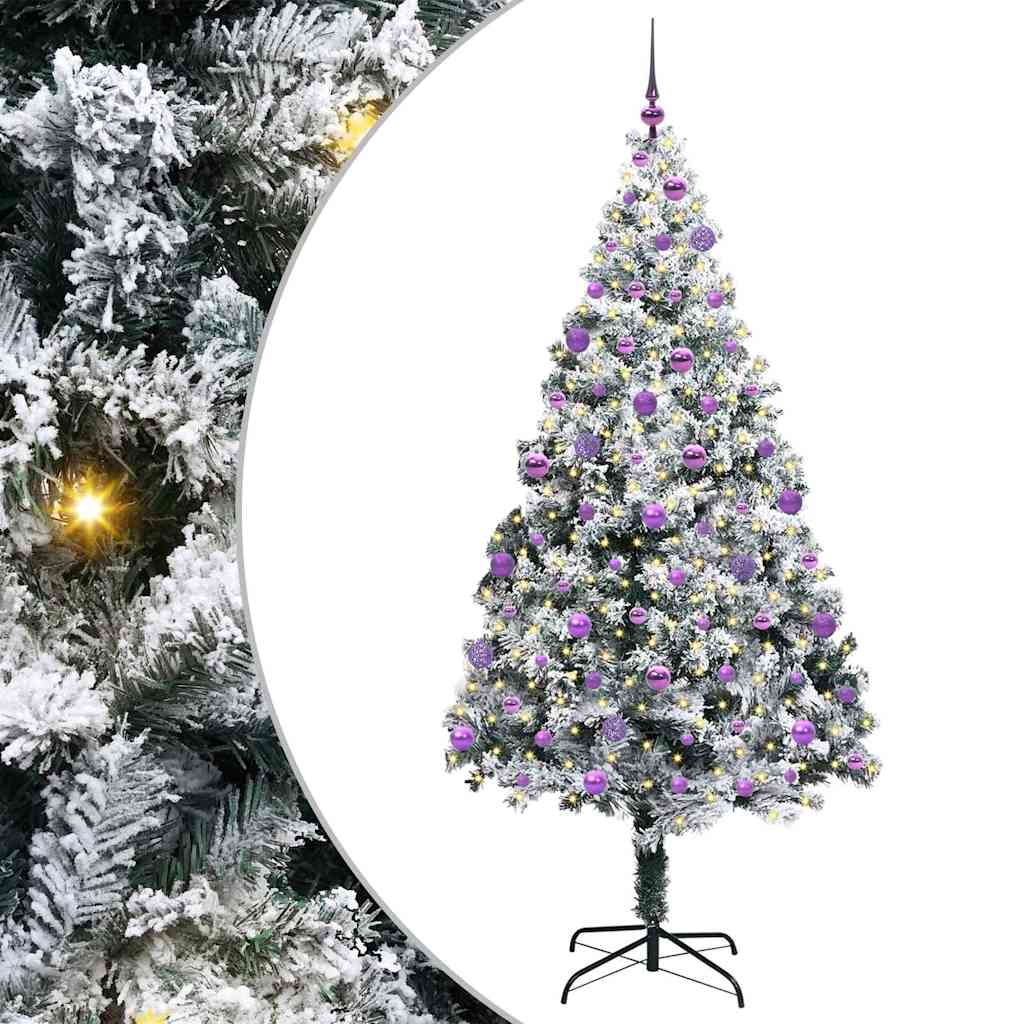 Τεχνητό Χριστουγεννιάτικο Δέντρο με 300 LED Λευκό 210 cm - Pakobazaar