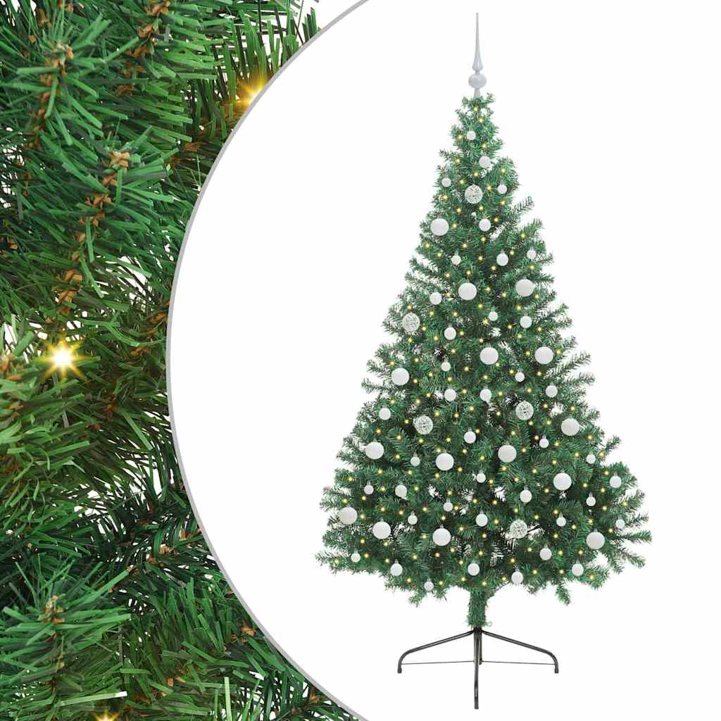 Τεχνητό προφωτισμένο Χριστουγεννιάτικο δέντρο Πράσινο 210 cm - Pakobazaar