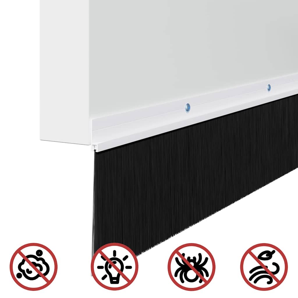 Σφραγίδες πόρτας με βούρτσες που προσαρτώνται 2 pcs Λευκό