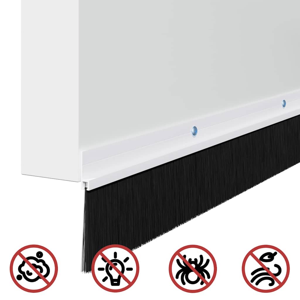 Σφραγίδες πόρτας με βούρτσες που προσαρτώνται 6 pcs Λευκό - Pakobazaar