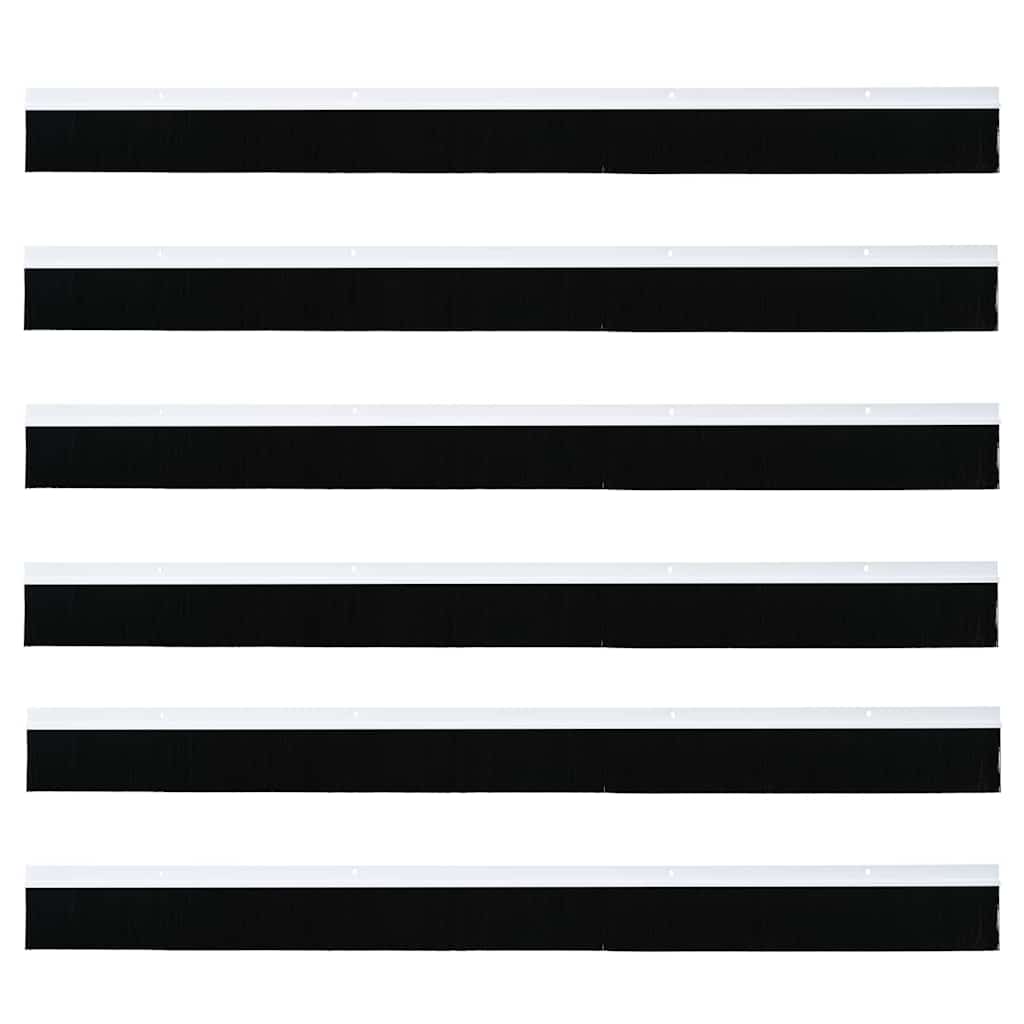 Σφραγίδες πόρτας με βούρτσες που προσαρτώνται 6 pcs Λευκό - Pakobazaar