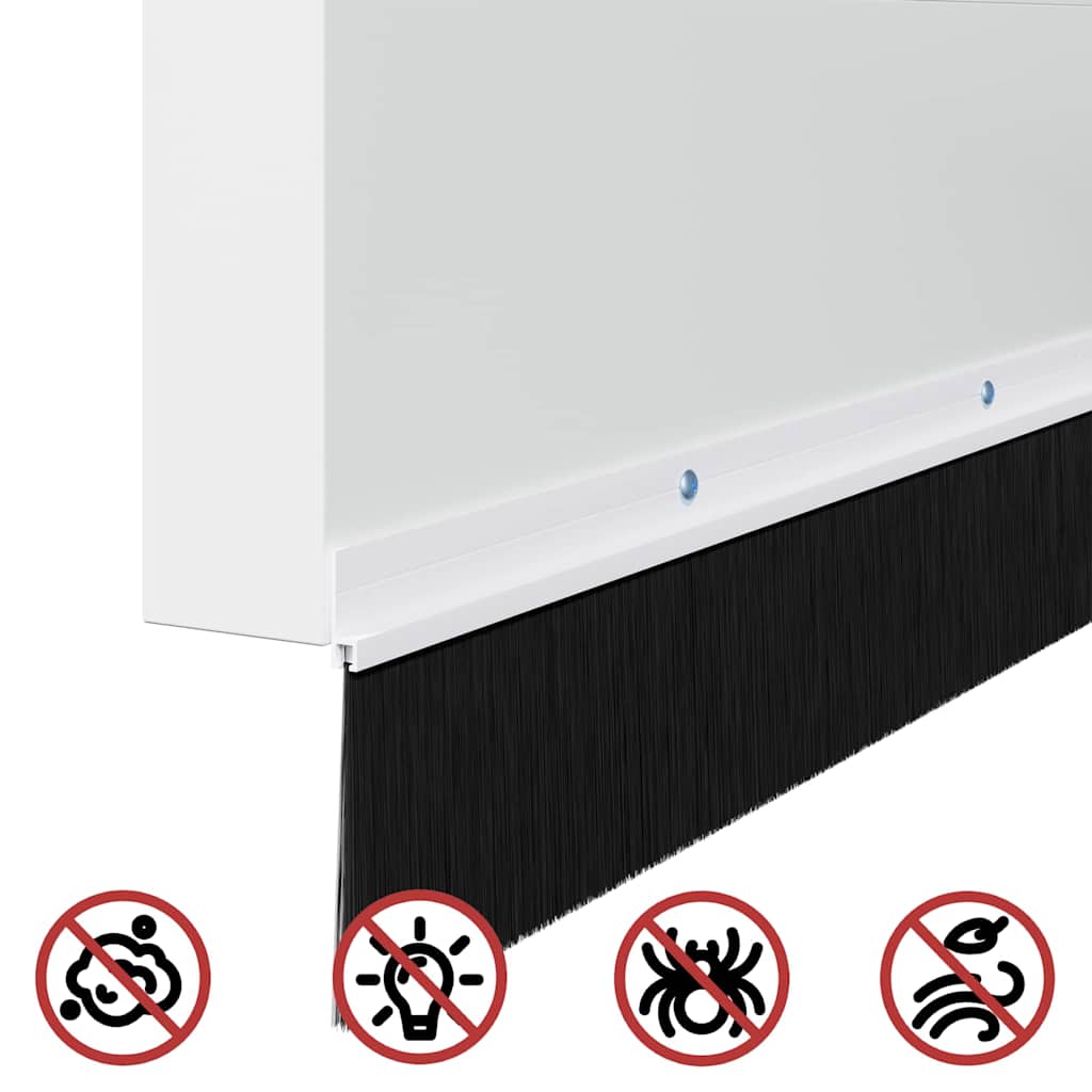 Σφραγίδες πόρτας με βούρτσες που προσαρτώνται 6 pcs Λευκό - Pakobazaar