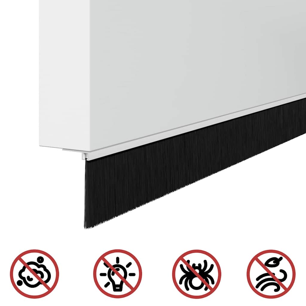 Σφραγίδες πόρτας με βούρτσες που προσαρτώνται 2 pcs Λευκό