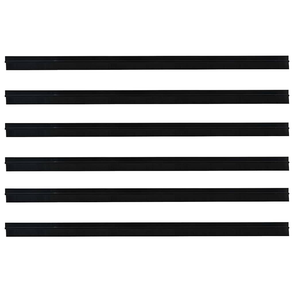 Αυτοκόλλητες σφραγίδες πόρτας 6 pcs Μαύρο 100 cm