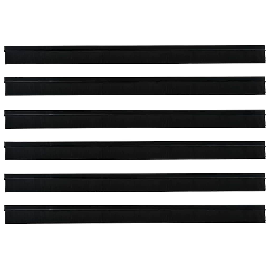 Αυτοκόλλητες σφραγίδες πόρτας 6 pcs Μαύρο 100 cm