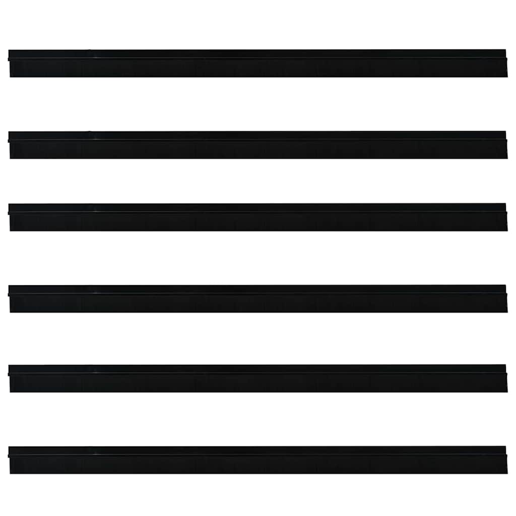 Αυτοκόλλητες σφραγίδες πόρτας 6 pcs Μαύρο 100 cm