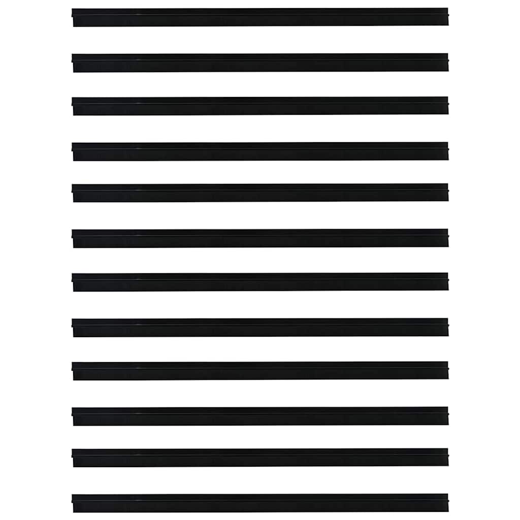 Αυτοκόλλητες σφραγίδες πόρτας 12 pcs Μαύρο 100 cm