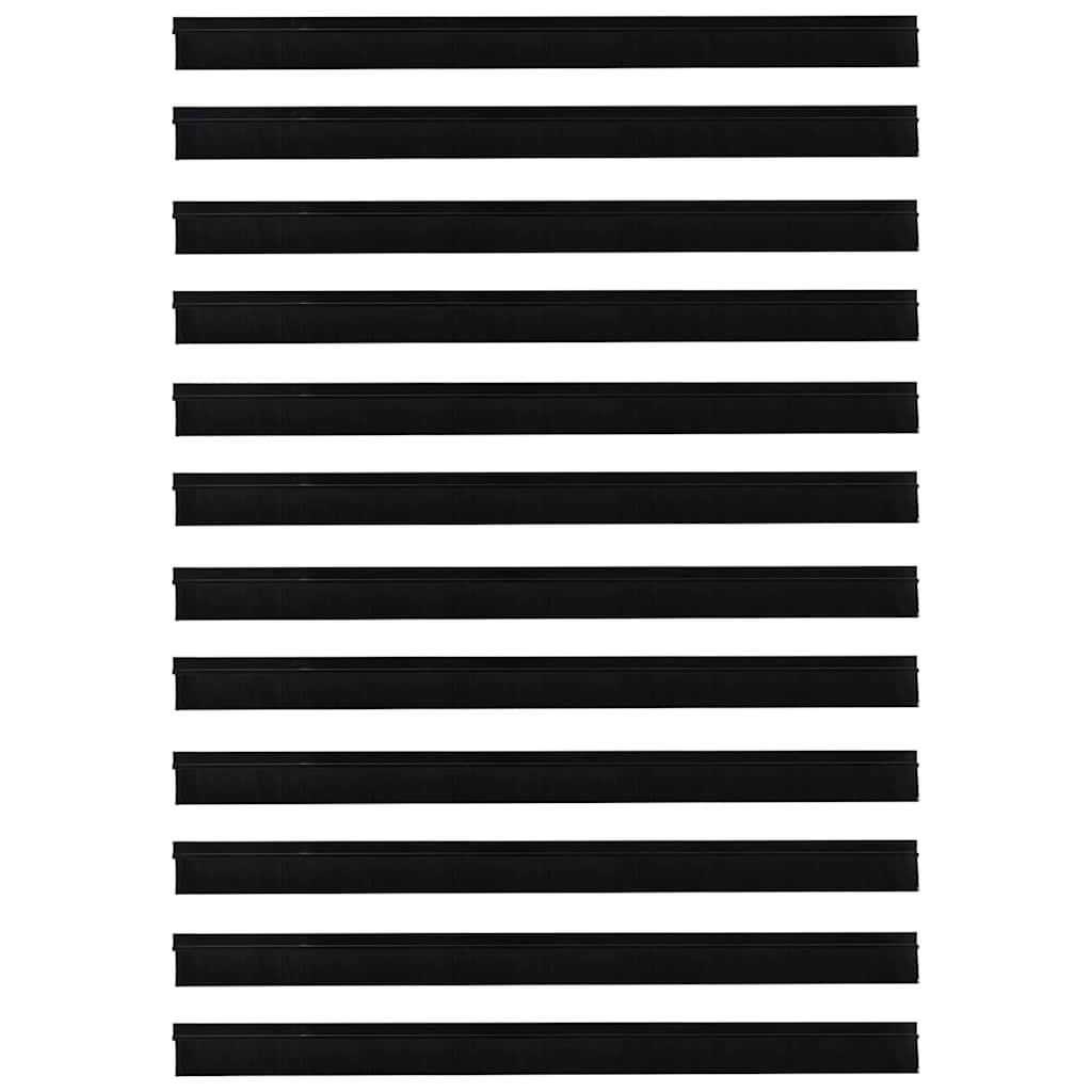 Αυτοκόλλητες σφραγίδες πόρτας 12 pcs Μαύρο 100 cm