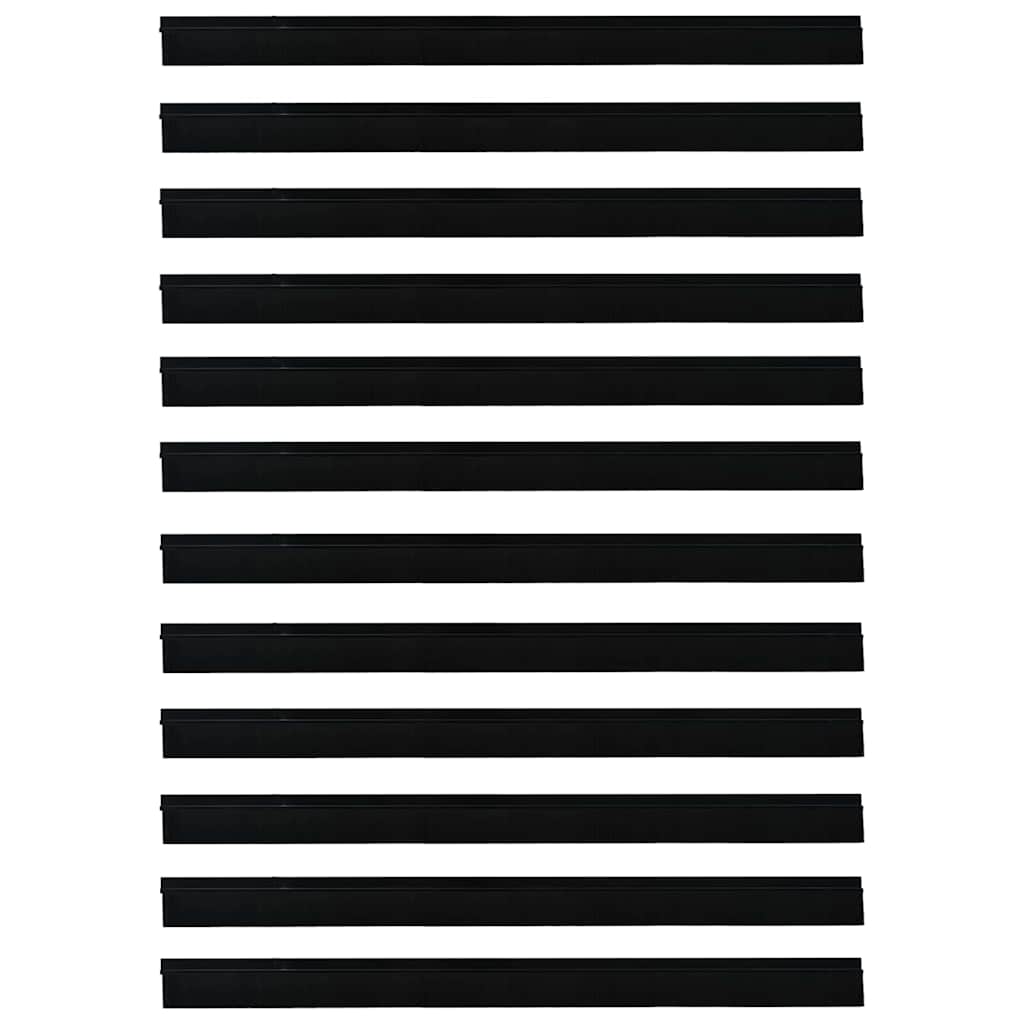 Αυτοκόλλητες σφραγίδες πόρτας 12 pcs Μαύρο 100 cm