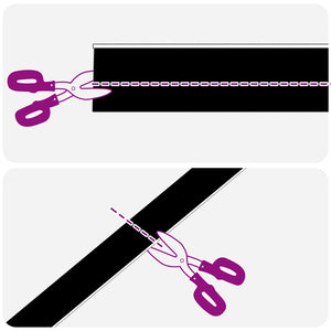 Αυτοκόλλητες σφραγίδες πόρτας 2 τμχ. 100 cm Αλουμινένιο Κράμα