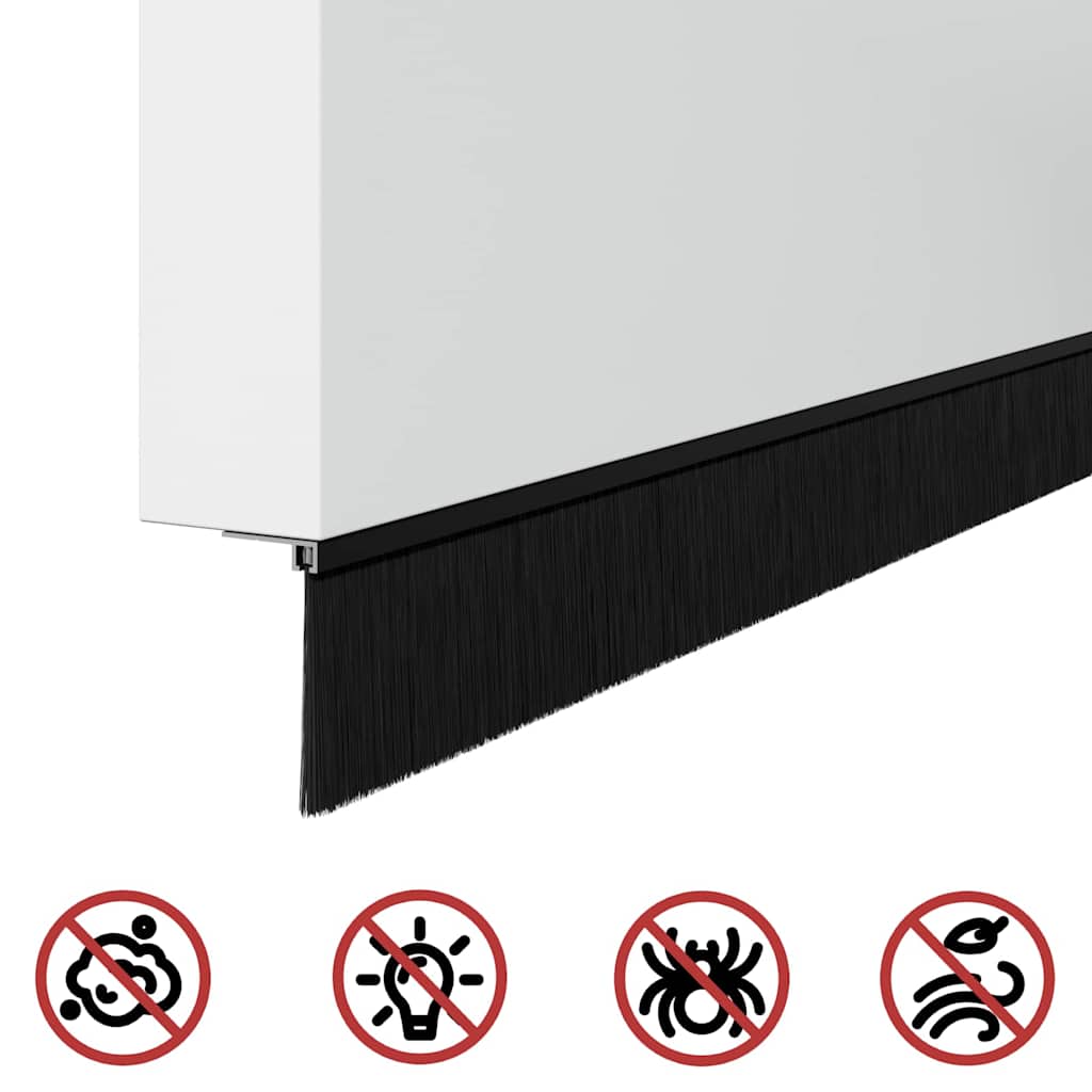 Αυτοκόλλητες σφραγίδες πόρτας 6 pcs Μαύρο 100 cm