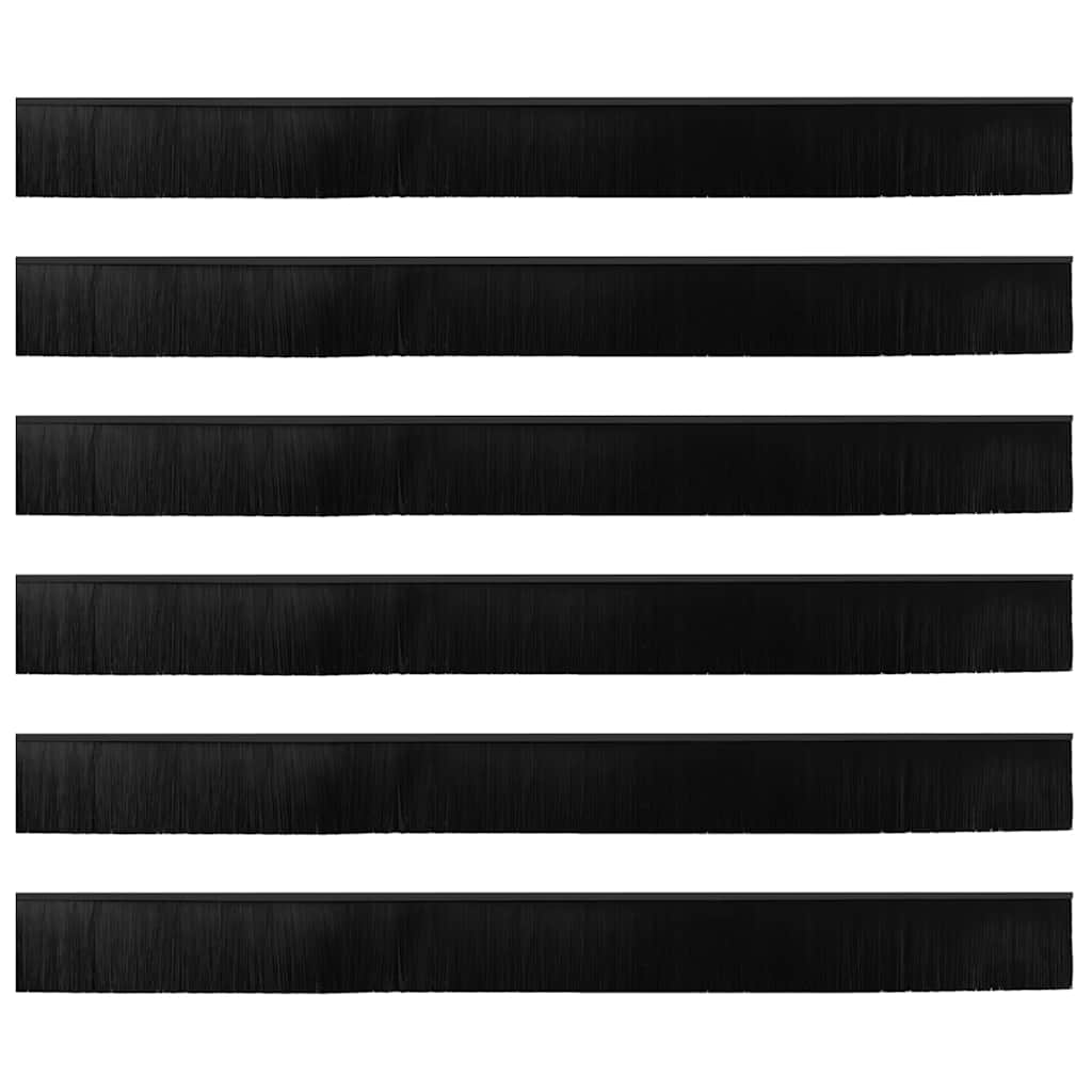 Αυτοκόλλητες σφραγίδες πόρτας 6 pcs Μαύρο 100 cm