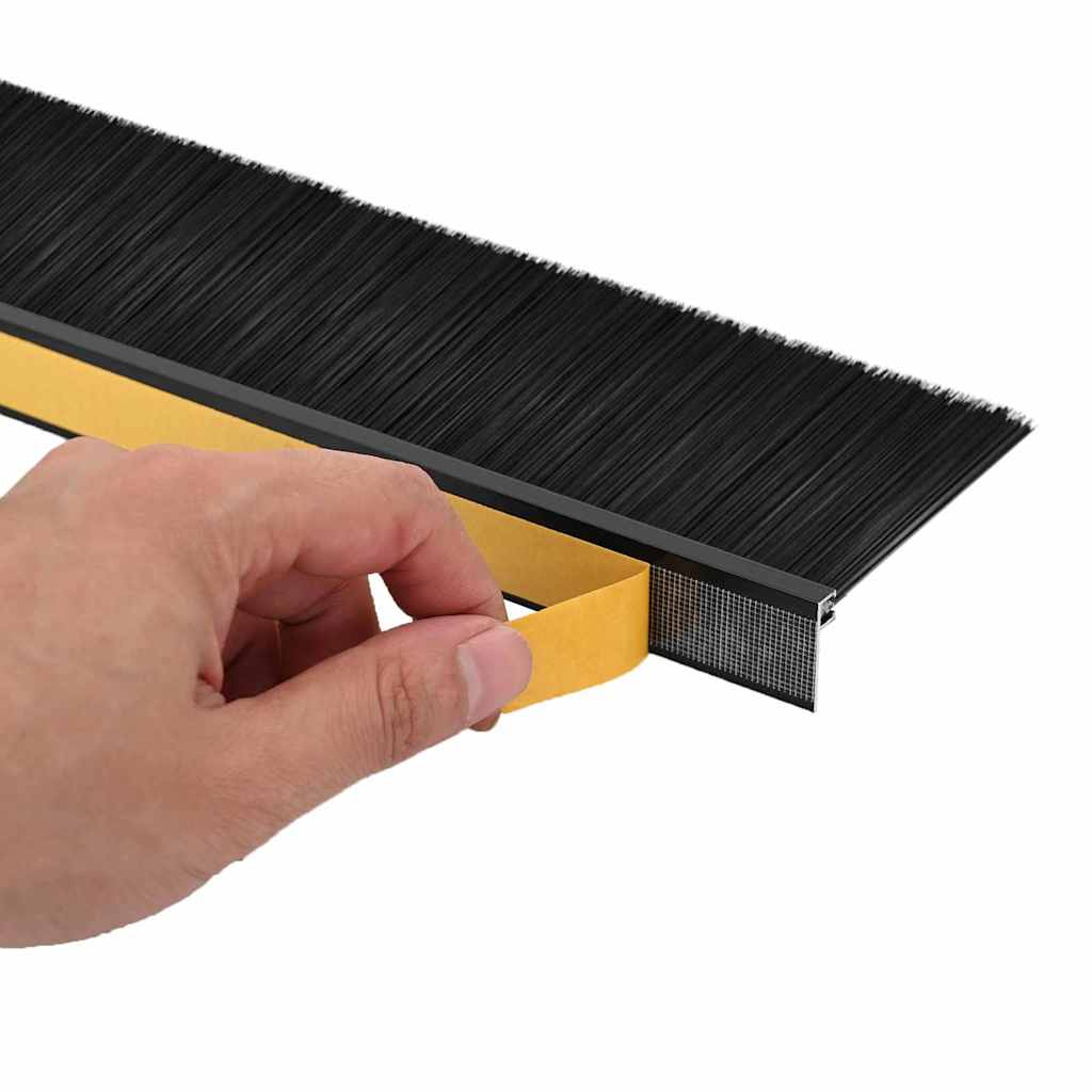 Αυτοκόλλητες σφραγίδες πόρτας 12 pcs Μαύρο 100 cm