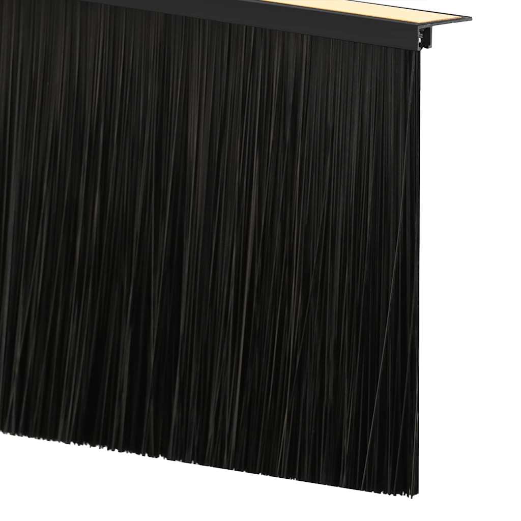 Αυτοκόλλητες σφραγίδες πόρτας 12 pcs Μαύρο 100 cm