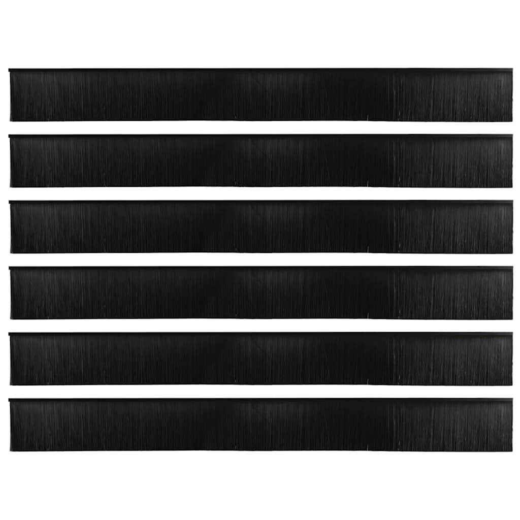 Αυτοκόλλητες σφραγίδες πόρτας 12 pcs Μαύρο 100 cm