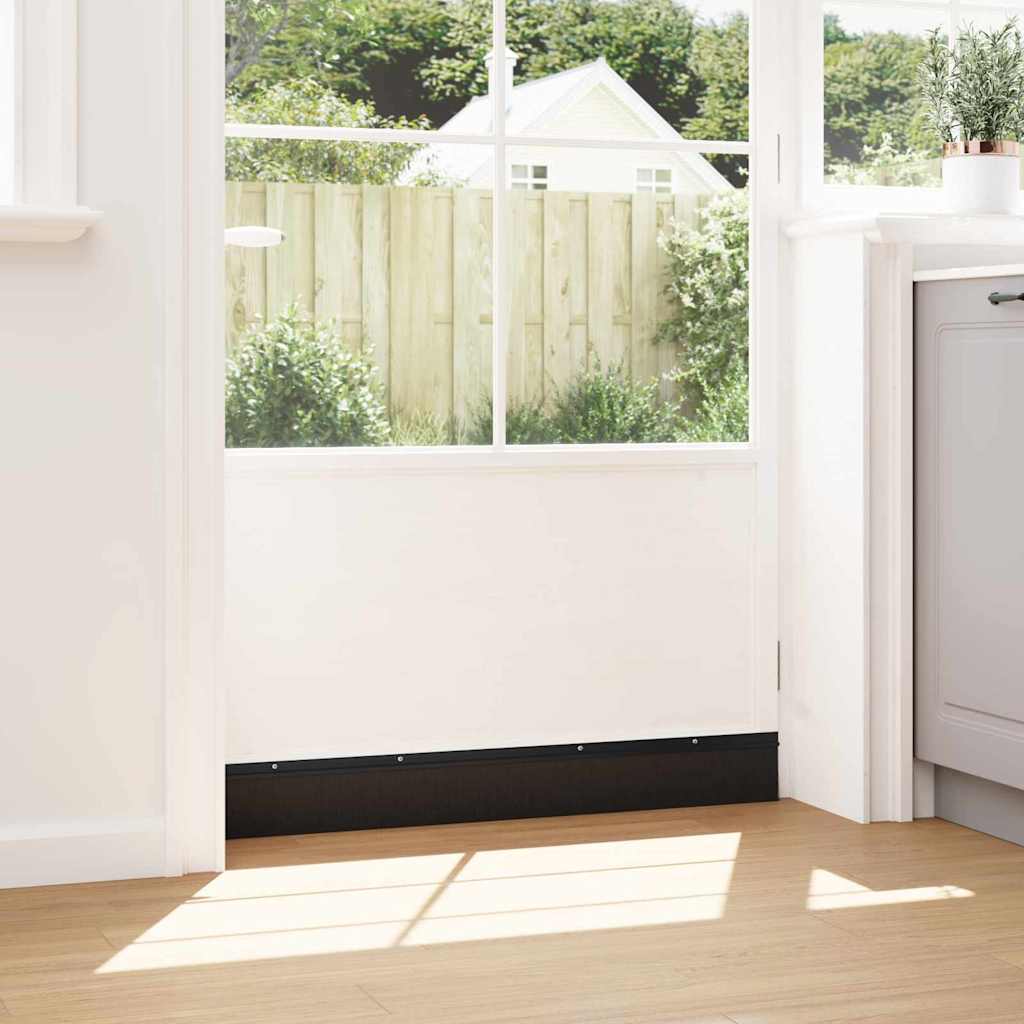 Σφραγίδες πόρτας με βούρτσες που προσαρτώνται 2 pcs Μαύρο