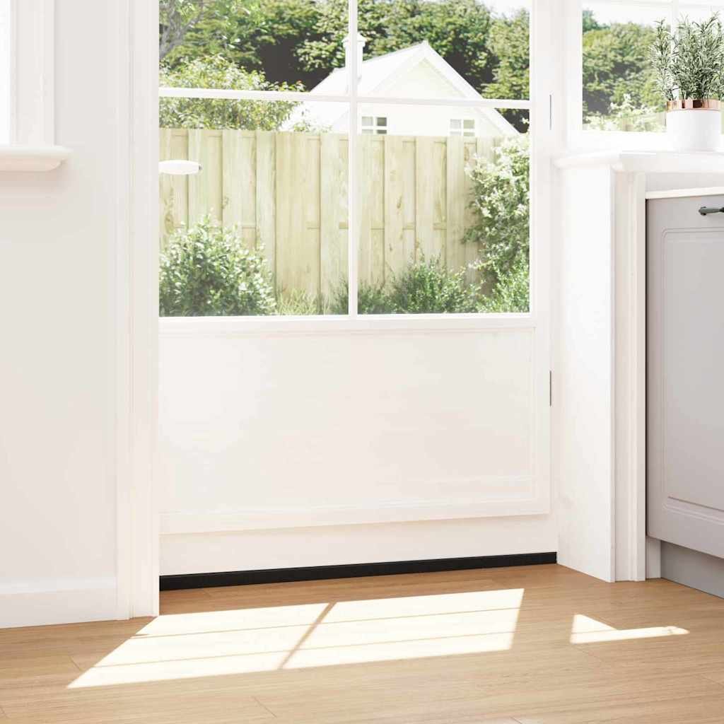 Σφραγίδες πόρτας με βούρτσες που προσαρτώνται 6 pcs Μαύρο