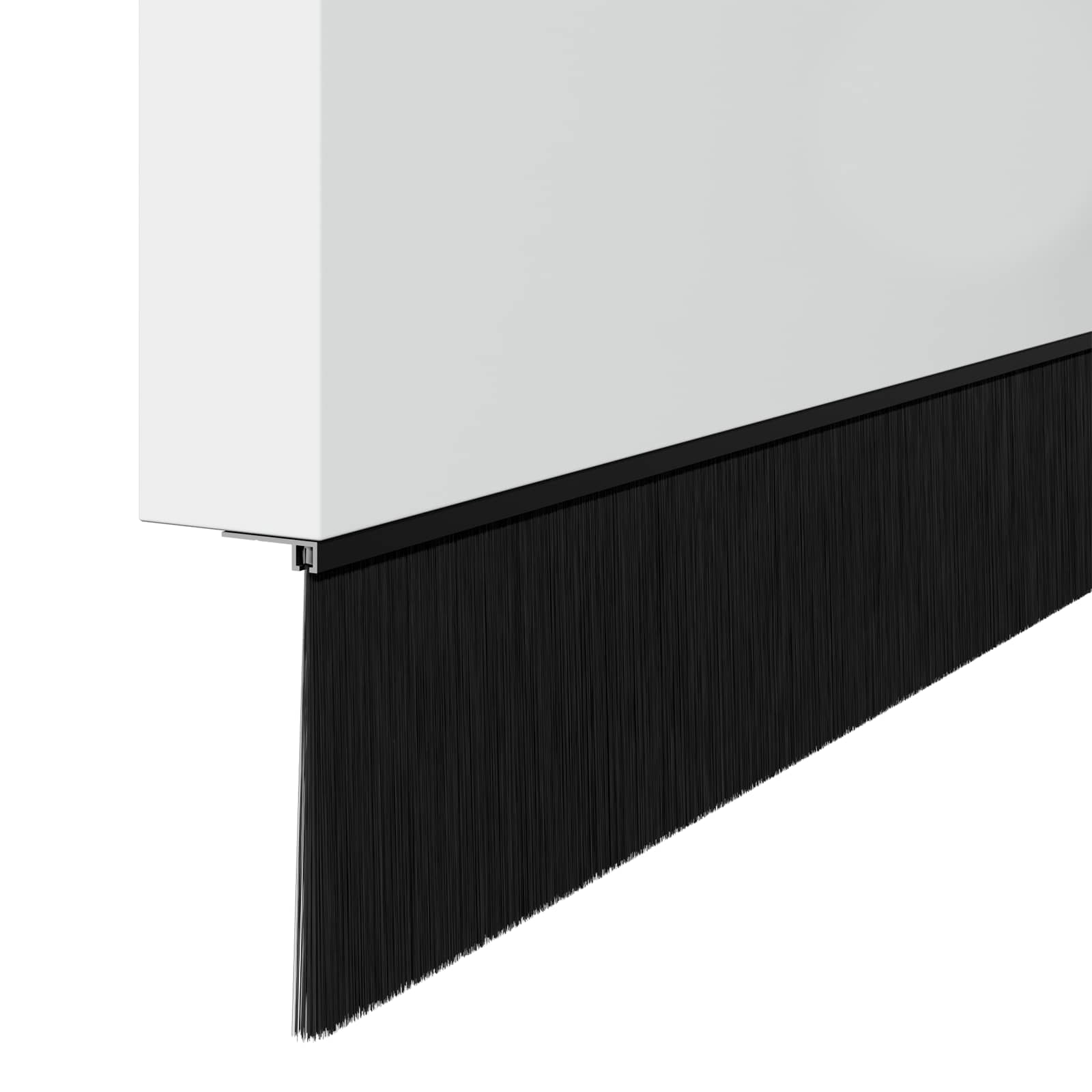 Σφραγίδες πόρτας με βούρτσες που προσαρτώνται 6 pcs Μαύρο