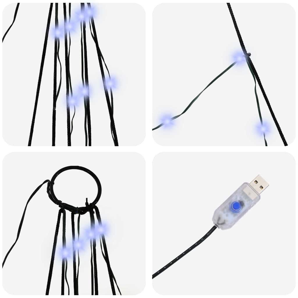 Χριστουγεννιάτικο Δέντρο LED με Σφήνες Εδάφους Μπλε 306 εκ - Pakobazaar