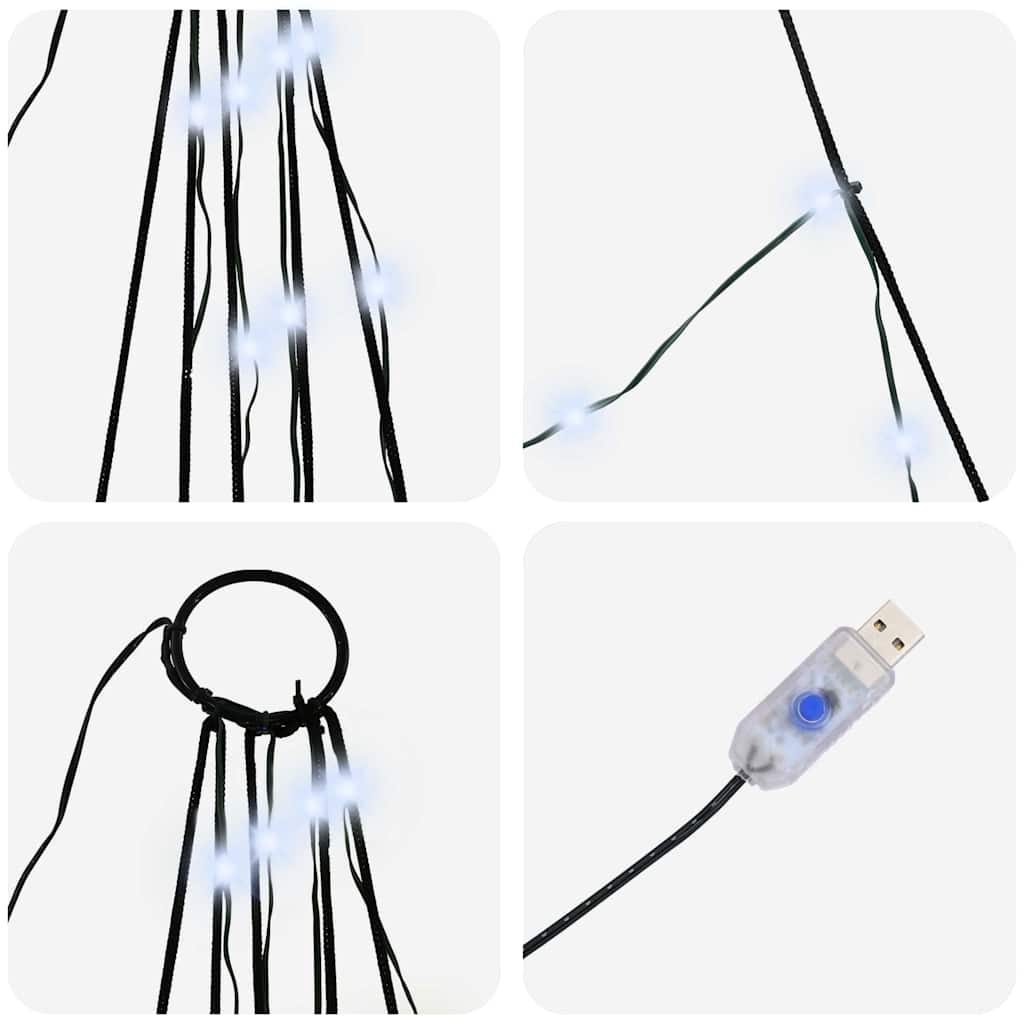 Χριστουγεννιάτικο Δέντρο LED με Σφήνες Εδάφους 511 εκ Μέταλλο - Pakobazaar