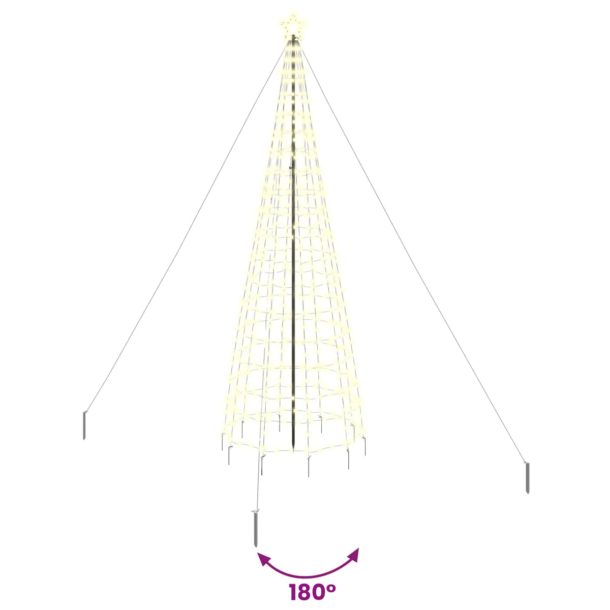 LED Χριστουγεννιάτικο Δέντρο EKENAS 400 εκ. 800 LED Θερμό λευκό