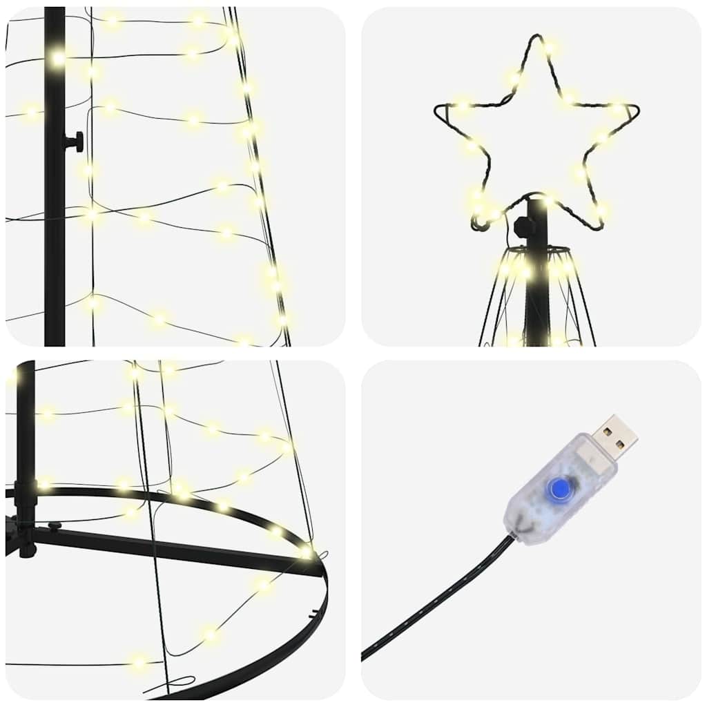 LED Χριστουγεννιάτικο Δέντρο με βάση Θερμό λευκό 250 cm Σίδερο - Pakobazaar