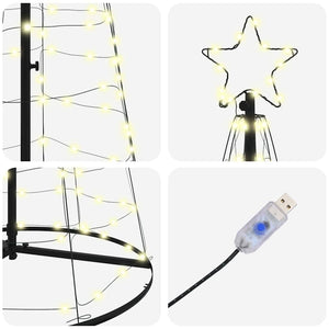 LED Χριστουγεννιάτικο Δέντρο με βάση Θερμό λευκό 250 cm Σίδερο - Pakobazaar