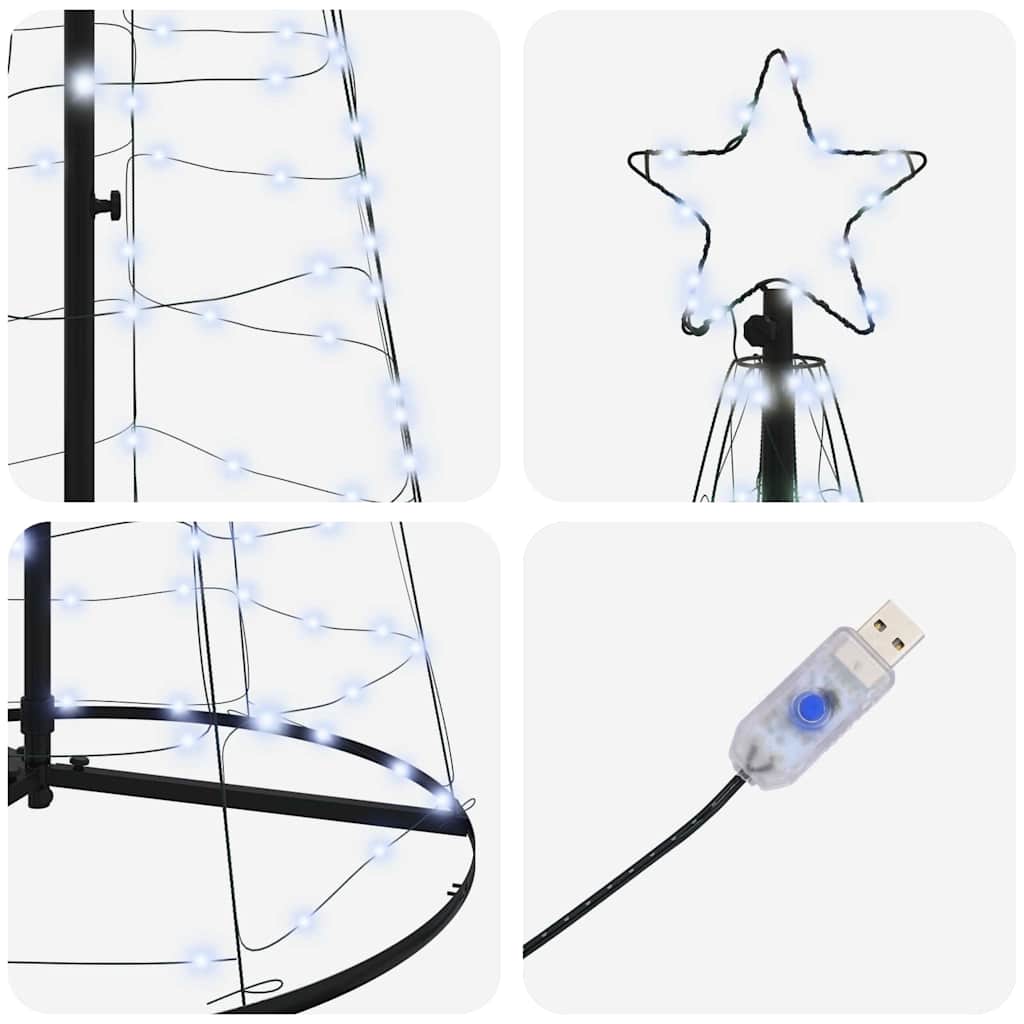LED Χριστουγεννιάτικο Δέντρο με βάση Ψυχρό λευκό 250 cm Σίδερο