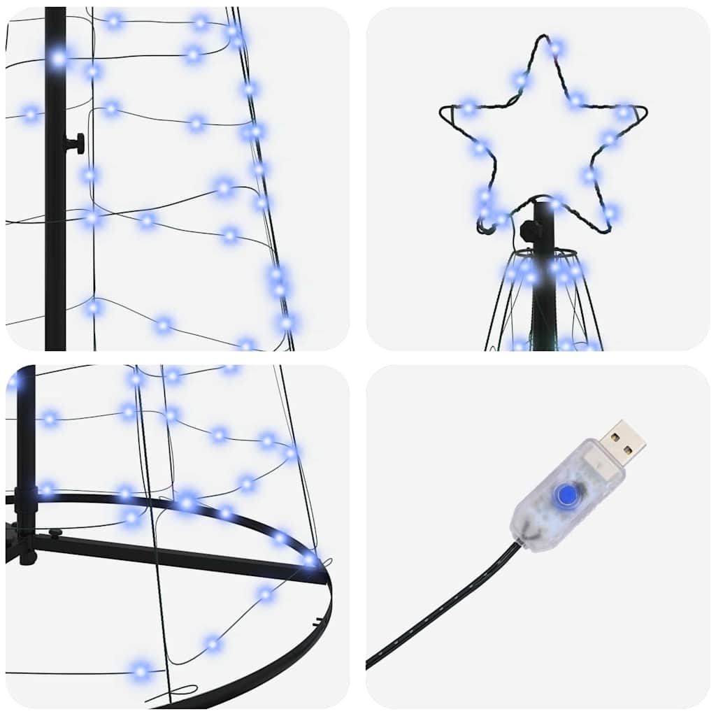 LED Χριστουγεννιάτικο Δέντρο με 390 LED Μπλε 250 cm Σίδερο