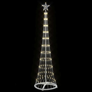 LED Χριστουγεννιάτικο Δέντρο Θερμό λευκό 51 x 51 x 190 εκ - Pakobazaar