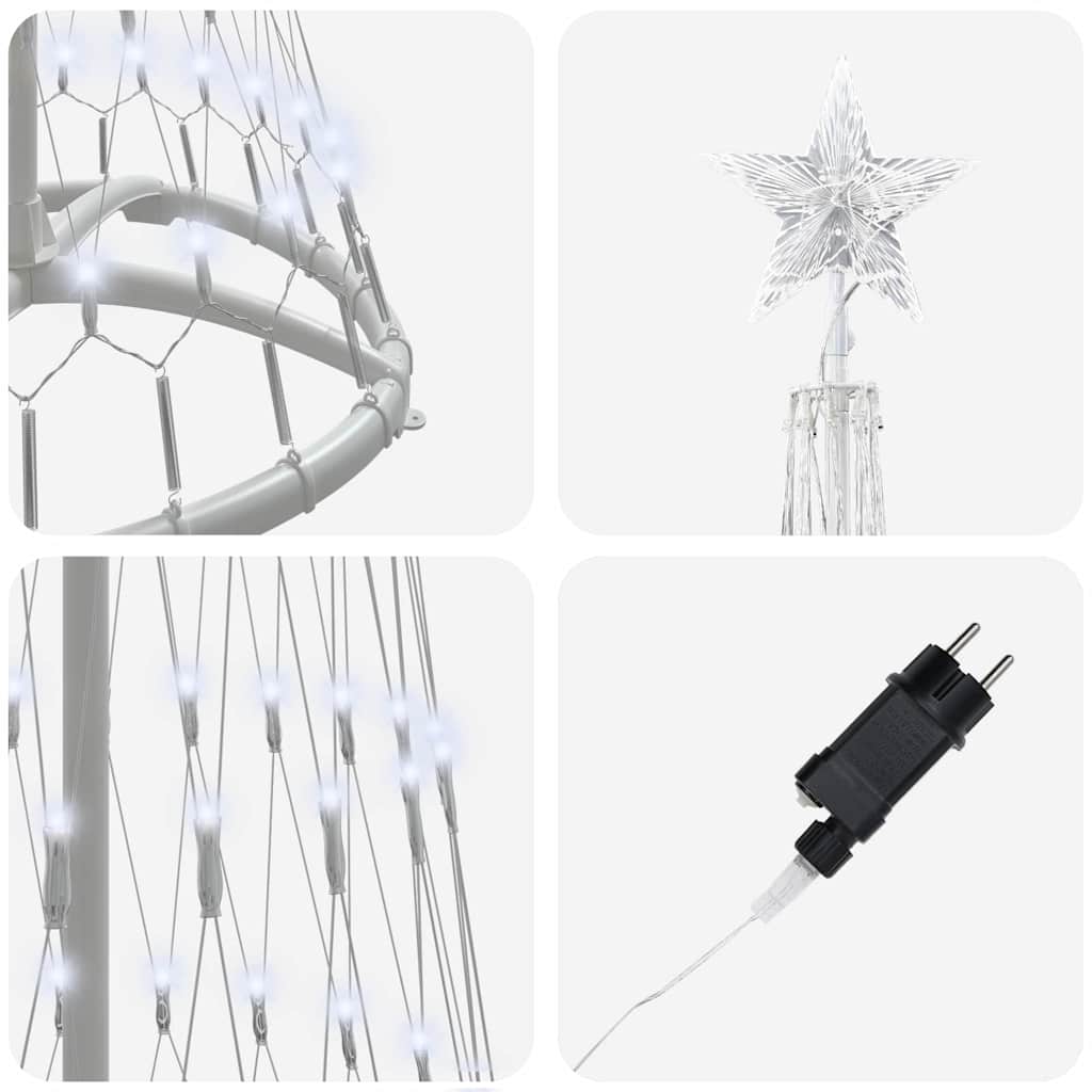 LED Χριστουγεννιάτικο Δέντρο Ψυχρό λευκό 51 x 51 x 190 εκ