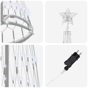 LED Χριστουγεννιάτικο Δέντρο Ψυχρό λευκό 51 x 51 x 190 εκ