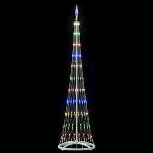 LED Χριστουγεννιάτικο Δέντρο Πολύχρωμο 51 x 51 x 190 εκ Μέταλλο - Pakobazaar