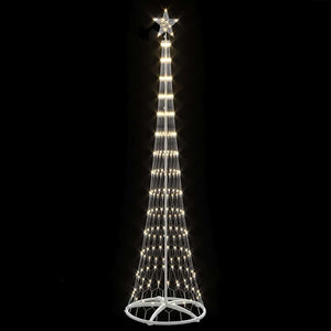LED Χριστουγεννιάτικο Δέντρο Θερμό λευκό 70 x 70 x 250 εκ - Pakobazaar