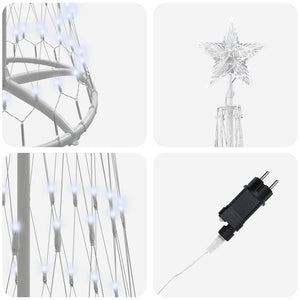 LED Χριστουγεννιάτικο Δέντρο Ψυχρό λευκό 70 x 70 x 250 εκ - Pakobazaar