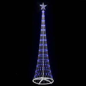 LED Χριστουγεννιάτικο Δέντρο Μπλε 70 x 70 x 250 εκ Μέταλλο - Pakobazaar