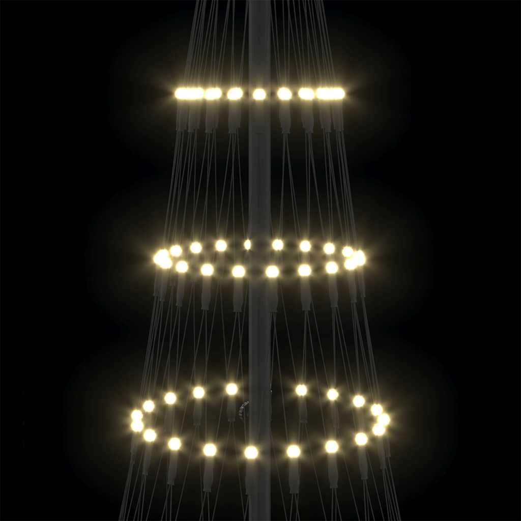 LED Χριστουγεννιάτικο Δέντρο Θερμό λευκό 184,5 εκ. Μέταλλο - Pakobazaar