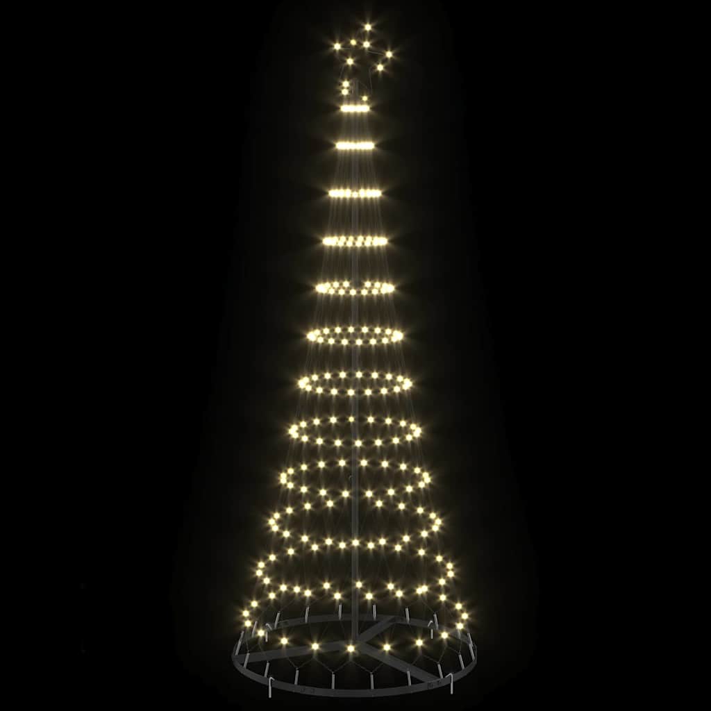 LED Χριστουγεννιάτικο Δέντρο Θερμό λευκό 184,5 εκ. Μέταλλο - Pakobazaar