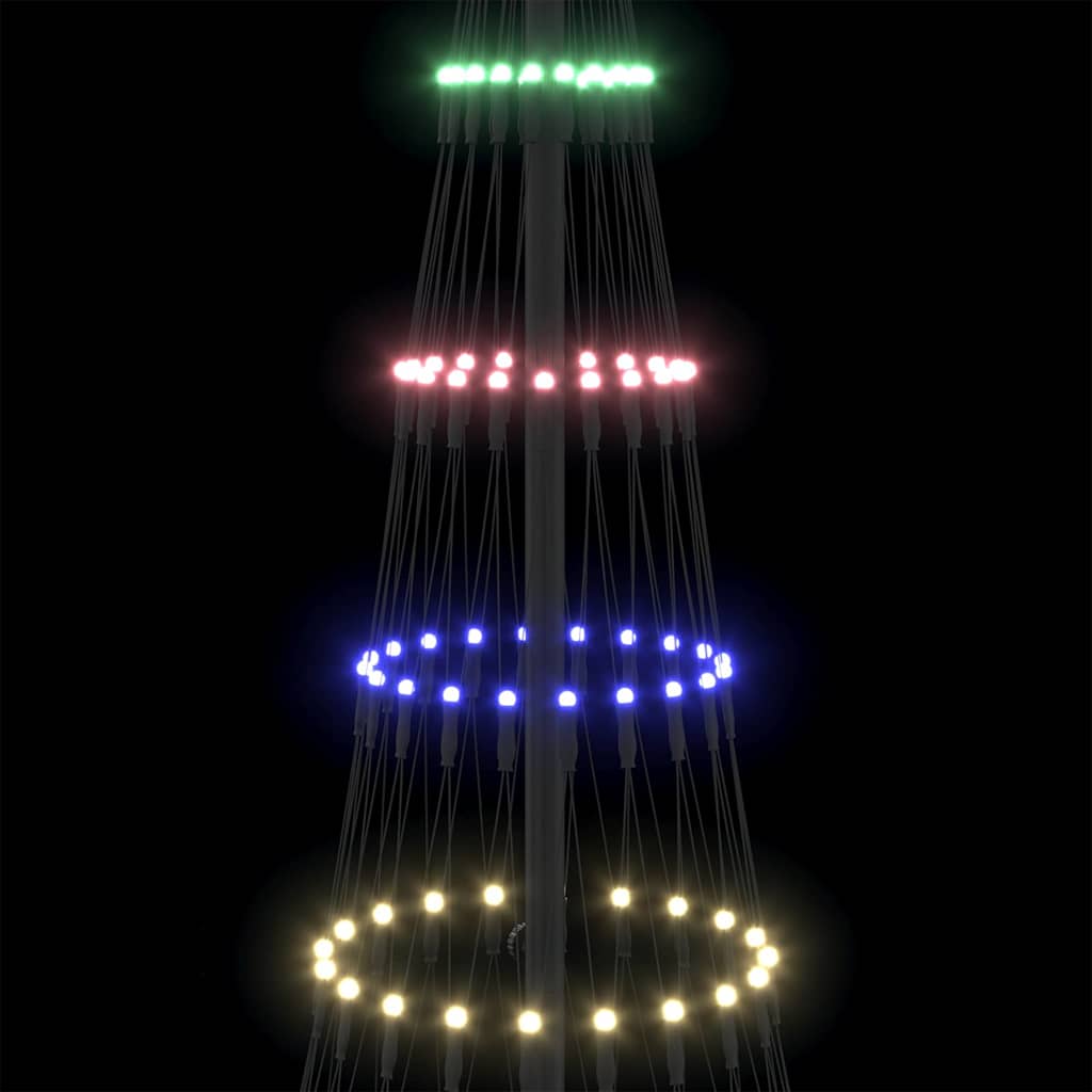 LED Χριστουγεννιάτικο Δέντρο Πολύχρωμο 184.5 εκ. Μέταλλο - Pakobazaar